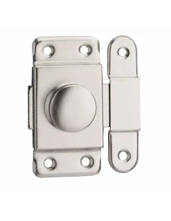 Verrou pour porte d'ameublement, 40mm, acier nickelé -^Thirard Discount