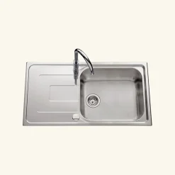 Vidage automatique 1 bac CUIPD093 pour évier inox - Siphon gain de place-Cuisissimo Sale