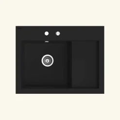 Vidage automatique gain de place 1 bac CUIPD013 pour évier granit - Siphon gain de place^Cuisissimo Online