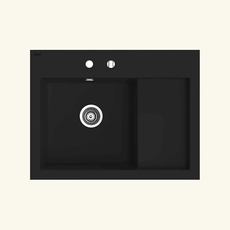 Vidage automatique gain de place 1 bac CUIPD013 pour évier granit - Siphon gain de place^Cuisissimo Online