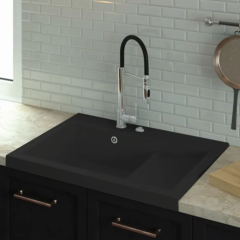 Vidage automatique gain de place 1 bac CUIPD013 pour évier granit - Siphon gain de place^Cuisissimo Online