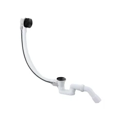 Vidage baignoire avec trop-plein - Bonde noire - Flexible universel-Otitec Best