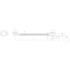 Vidage baignoire avec trop-plein - Bonde dorée brossée - Flexible-Otitec New