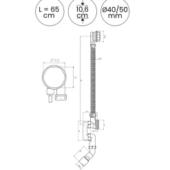 Vidage baignoire avec trop-plein - Bonde chrome - Flexible-Otitec Sale