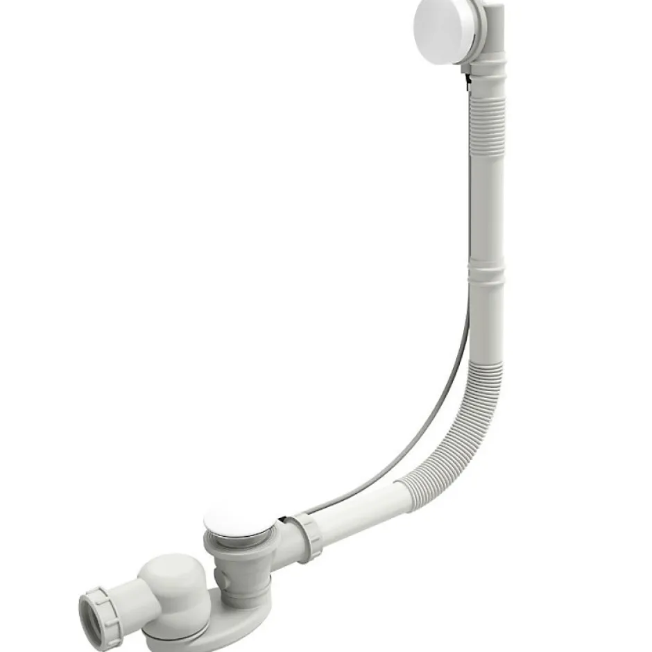 Vidage baignoire extra plat câble long (1m) Blanc mat-Jacob Delafon Sale