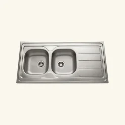 Vidage CUIPD663-A pour évier inox NINO 2 bacs 120 cm - Siphon gain de place-Cuisissimo Hot