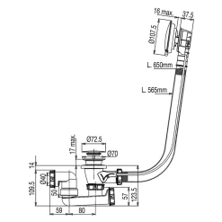 Vidage de baignoire automatique à câble sortie orientable à 360° finition noire^Valentin Online