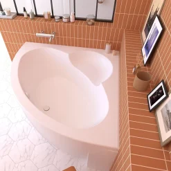 Vidage de baignoire automatique à câble sortie orientable à 360° finition blanche-Valentin Outlet