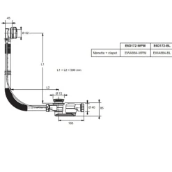 Vidage extra plat Noir mat^Jacob Delafon Clearance