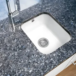 Vidage manuel 1 bac CUIPD123 pour évier céramique CISTERNA et FELIX - Siphon gain de place-Cuisissimo Online