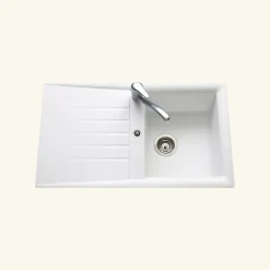 Vidage manuel 1 bac CUIPD366 pour évier Emeraude - Siphon gain de place-Cuisissimo Discount