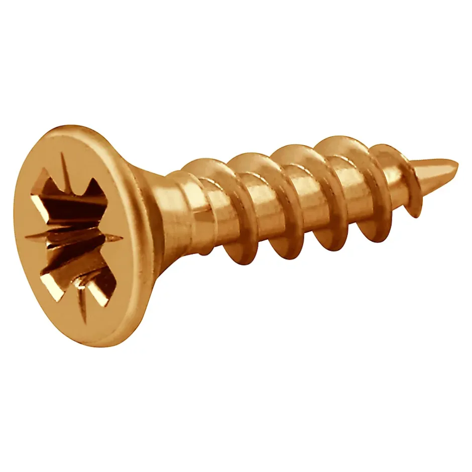 Vis à bois pozidriv tête fraisée zinguée jaune 2.5x10 mm - 100 pièces^Diall Outlet