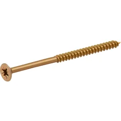 Vis à bois pozidriv tête fraisée zinguée jaune 6x90 mm - 100 pièces^Diall