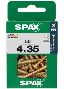 Vis à bois torx pz jaune 4x35 mm - 50 pièces^Spax New