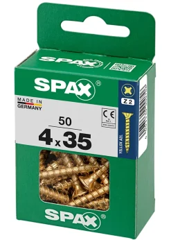 Vis à bois torx pz jaune 4x35 mm - 50 pièces^Spax New