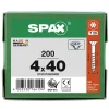 Vis à bois tête fraisée Spax Wirox torx 4 x 40 mm filetage partiel - 200 pièces^Spax France Hot