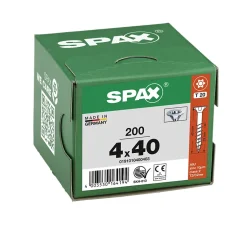Vis à bois tête fraisée Spax Wirox torx 4 x 40 mm filetage partiel - 200 pièces^Spax France Hot
