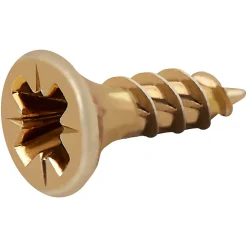 Vis à bois Premium pozidriv zinguée jaune 3.5x12 mm - 100 pièces-TurboDrive Hot