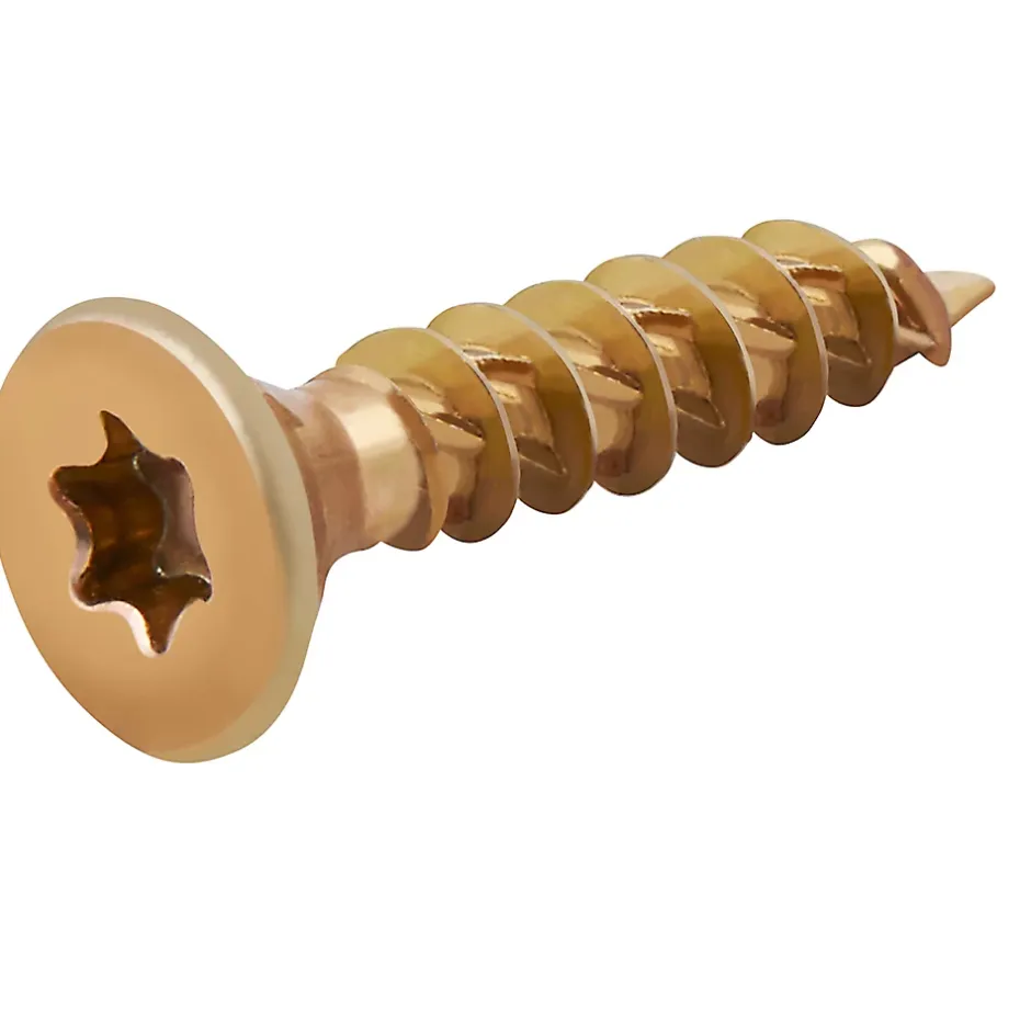 Vis à bois Premium torx zinguée jaune 5x25 mm - 100 pièces-TurboDrive Hot