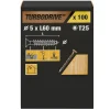 Vis à bois Premium torx zinguée jaune 5x60 mm - 100 pièces^TurboDrive Online