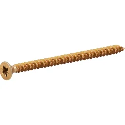 Vis à bois Premium pozidriv zinguée jaune 3.5x60 mm - 100 pièces-TurboDrive Discount