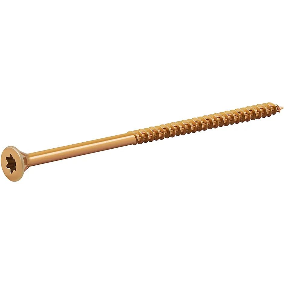 Vis à bois Premium torx zinguée jaune 5x100 mm - 100 pièces^TurboDrive Hot