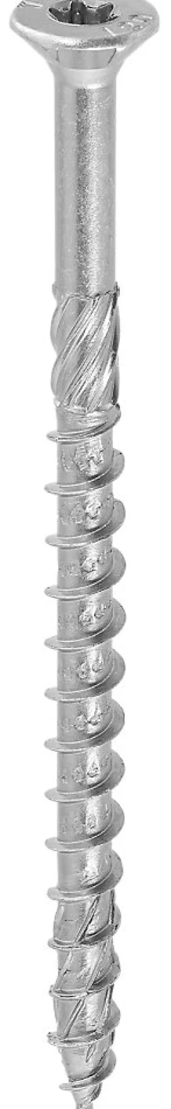 Vis à bois zinguée blanc - tête fraisée - filetage partiel - empreinte torx - pointe anti-fendage 8 x 200 - Boîte de 50-Klimas New