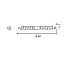 Vis à double filetage (bois/bois) 8x60 zingués mm - 5 pièces-Diall Hot