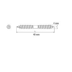 Vis à double filetage (bois/bois) 4x40 zingués mm - 5 pièces-Diall