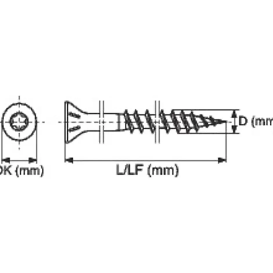 Vis agglo - - Tête fraisée - TX - Inox A2 - Filetage partiel - 5 x 70/42 mm - Boîte de 200^Acton