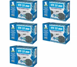 Vis Auto Perceuse 25 mm - Fixation des Plaques de Plâtre sur l'Ossature - Intérieur - Boîte de 1000 Pièces (Lot de 5000)-Semin Online