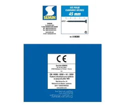 Vis Auto Perceuse 45 mm - Fixation des Plaques de Plâtre sur l'Ossature - Intérieur - Boîte de 1000 Pièces (Lot de 5000)^Semin Sale