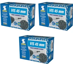 Vis Auto Perceuse 45 mm - Fixation des Plaques de Plâtre sur l'Ossature - Intérieur - Boîte de 1000 Pièces (Lot de 3000)^Semin New