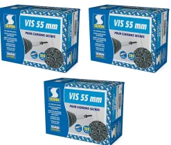 Vis Auto Perceuse 55 mm - Fixation des Plaques de Plâtre sur l'Ossature - Intérieur - Boîte de 500 Pièces (Lot de 1500)^Semin New