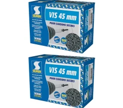 Vis Auto Perceuse 45 mm - Fixation des Plaques de Plâtre sur l'Ossature - Intérieur - Boîte de 1000 Pièces (Lot de 2000)-Semin Discount