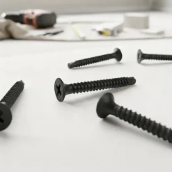 Vis autoperceuses pour plaque de plâtre, noir mat, 3,5x25 mm - 200 pièces-Diall Discount