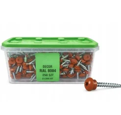 Vis autoperceuses toiture EPDM pour bois TX25 RAL 8004 Brun cuivré 4,8 x 35 mm 250 pièces^Essve Best