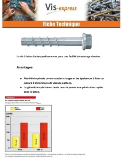 Vis béton - - FBS II US - 10 x 70 mm - Boîte de 50-Fischer Hot