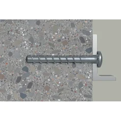 Vis béton - - Tête cylindrique - Acier électrozingué - 6 x 40/5 - Boîte de 100-Fischer