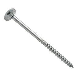 Vis de construction bois à tête large Torx zinguées blanches 5 x 60 mm 150 pcs-Klimas Sale