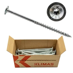 Vis de construction bois à tête large Torx zinguées blanches 5 x 60 mm 150 pcs-Klimas Sale