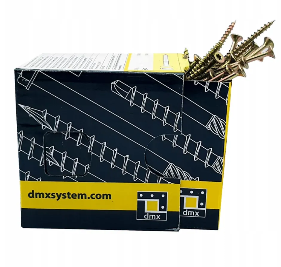 Vis de construction en bois à tête fraisée, zinguée jaune, 8 x 160 mm 50 pcs^Domax Sale