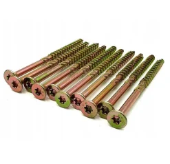 Vis de construction en bois à tête fraisée, zinguée jaune, 4,5 x 60 mm, 200 pcs-Domax Clearance