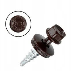 Vis de toiture WFD pour tôle trapézoïdale sur bois RAL 8017 Brun chocolat 4,8x25 mm 250 pièces^Klimas Clearance