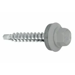 Vis de toiture WFD pour tôle trapézoïdale sur bois RAL 9006 Aluminium blanc 4,8x55 mm 200 pcs^Klimas Sale