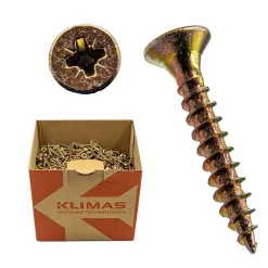 Vis pour aggloméré KMH tête fraisée PZ zingué jaune 3 x 20 mm 2000 pièces^Klimas Discount