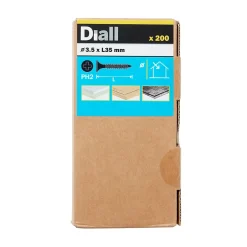 Vis pour plaque de plâtre (universelle), noir mat, 3,5x35 mm - 200 pièces^Diall Best