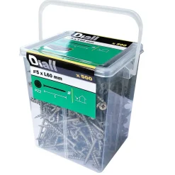 Vis pour terrasse Pozidriv acier 5 x 60 mm , 500 pièces^Diall Clearance
