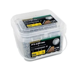 Vis pour terrasse Torx + 2 embouts acier inoxydable 5 x 50 mm, 1000 pièces-Diall Hot