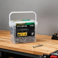 Vis pour terrasse Torx acier inoxydable A2 5 x 60 mm , 500 pièces^TurboDrive New